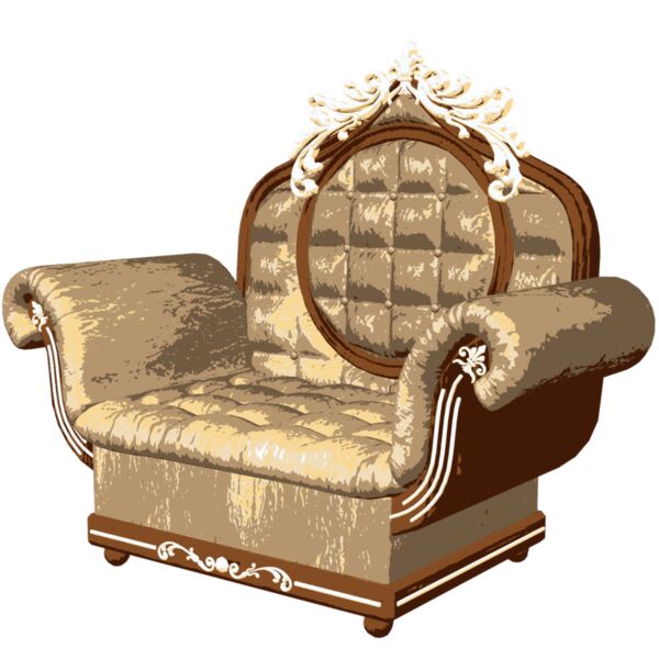 Chair fancy rolled arm Thumbnail