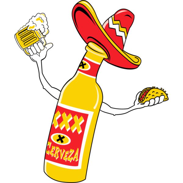 Mexican beer with taco Thumbnail