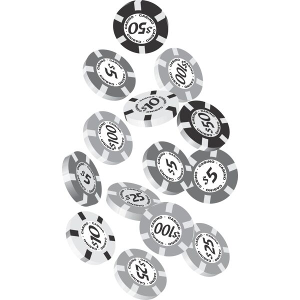 Casino chips black white Thumbnail