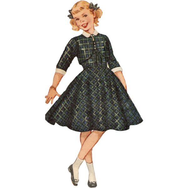 free vintage image 1955 girl Thumbnail