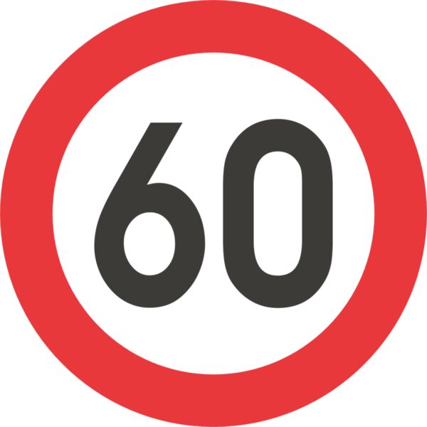 60 speed sign Thumbnail